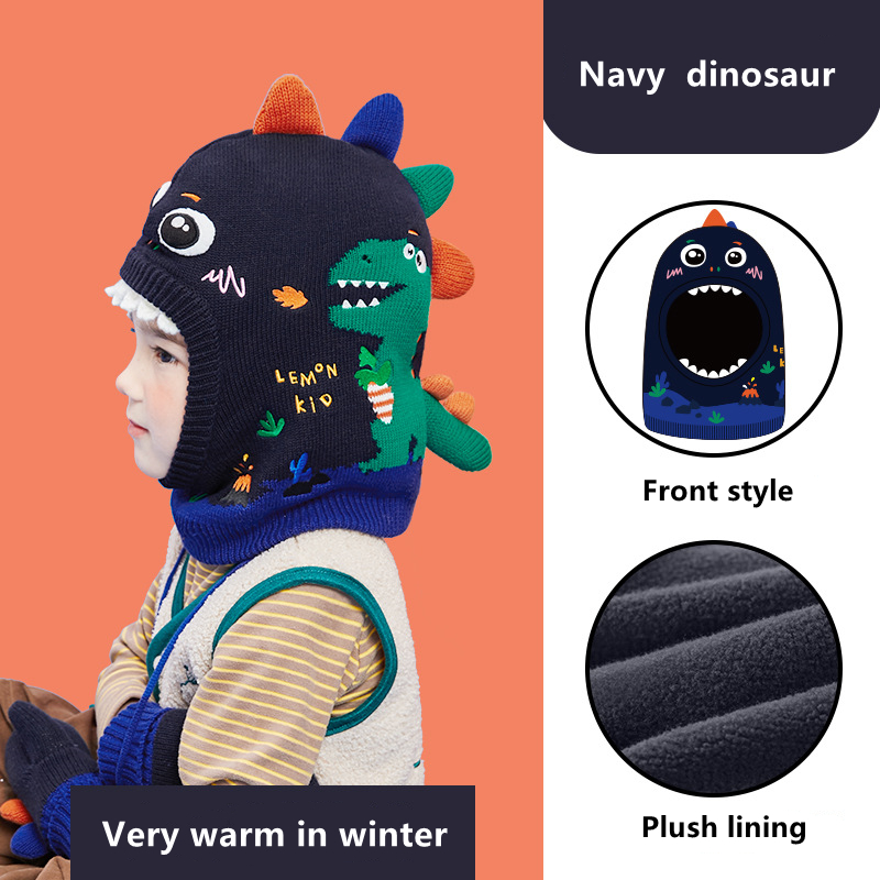 Topi syal anak, Set sarung tan - Knit Beanie Hat Warm ulasan dan harga